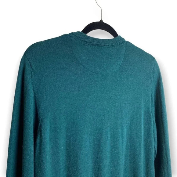 Kangol Mens  Green Merino Wool Long Sleeve Sweater - Picture 4 of 7